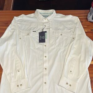 Poncho Outdoors NWT white vented shirt